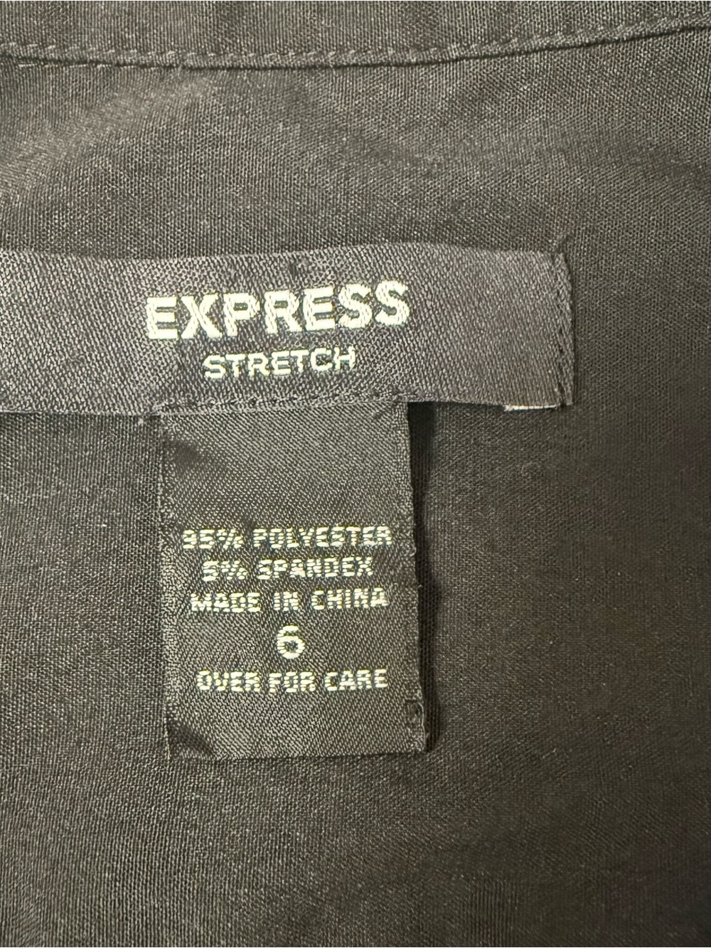 Express Stretch Black Sleeveless Split Neck Top Women’s Size 6 Career Office Top - Picture 8 of 9